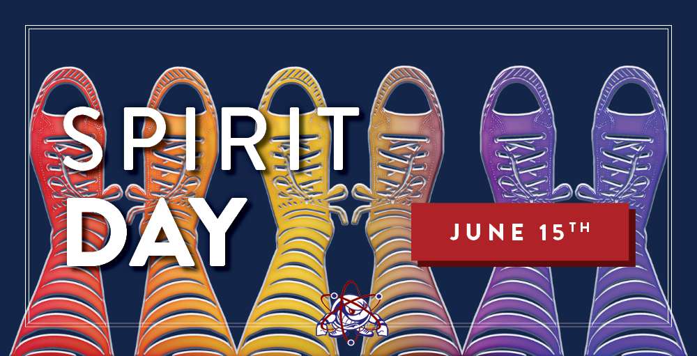 Syracuse Academy of Science and Citizenship elementary school Atoms have an opportunity to wear silly socks and style their hair in a silly fashion on 6/15 for their Spirit Day theme of Silly Socks and Silly Hair day.