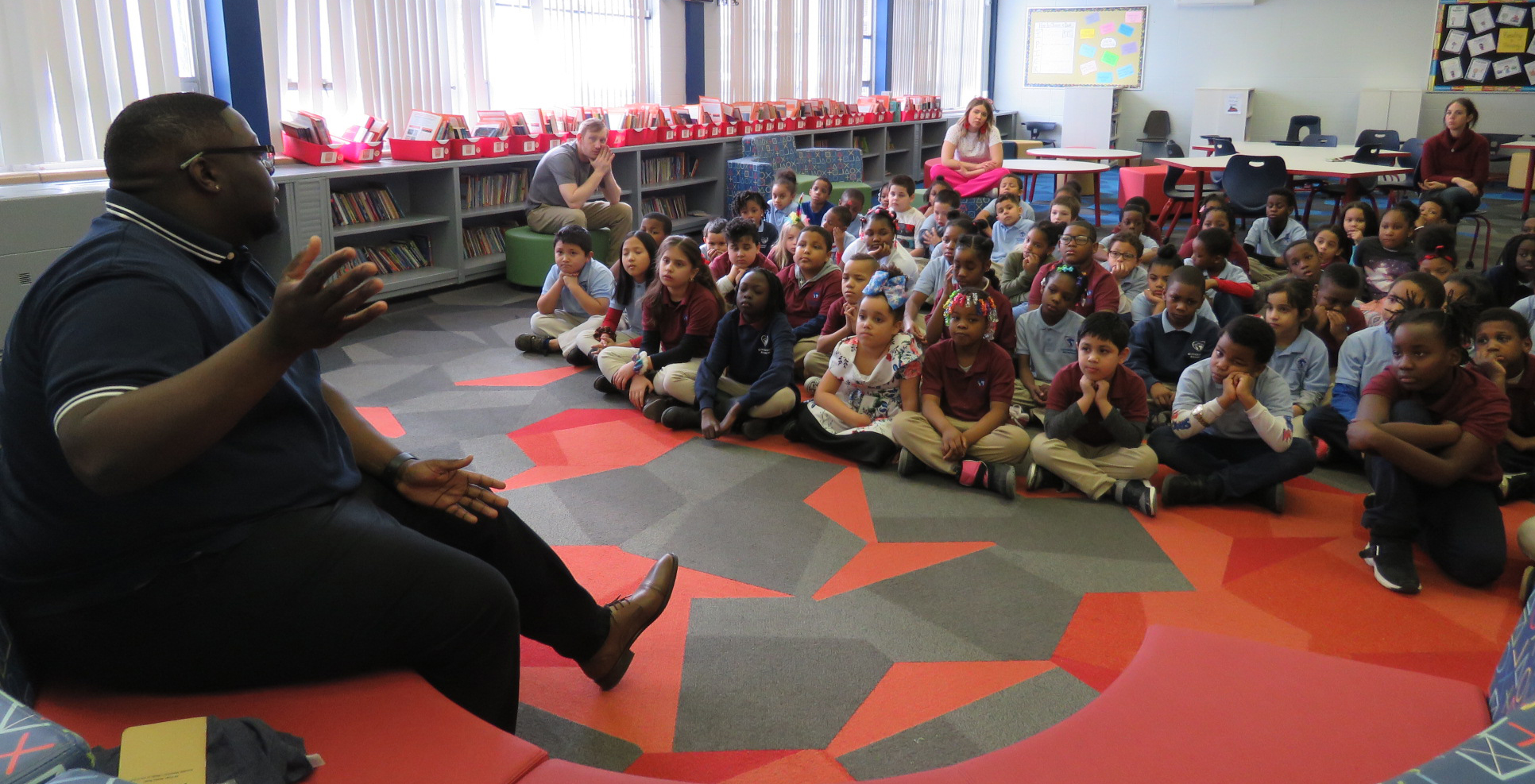 Syracuse Academy of Science Alumnus Speaks with Elementary Students about Dedication and the Power of a Positive Attitude