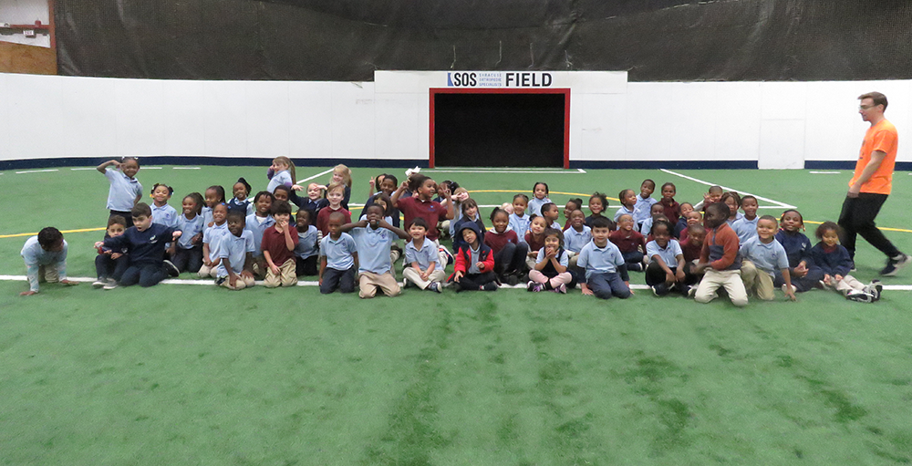 Atoms visit The Ultimate Goal on a class field trip
