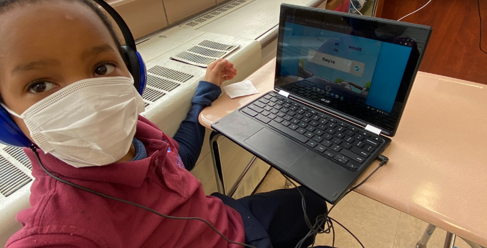 Syracuse Academy of Science and Citizenship 3rd graders use Lexia Learning to practice their reading and comprehension skills.