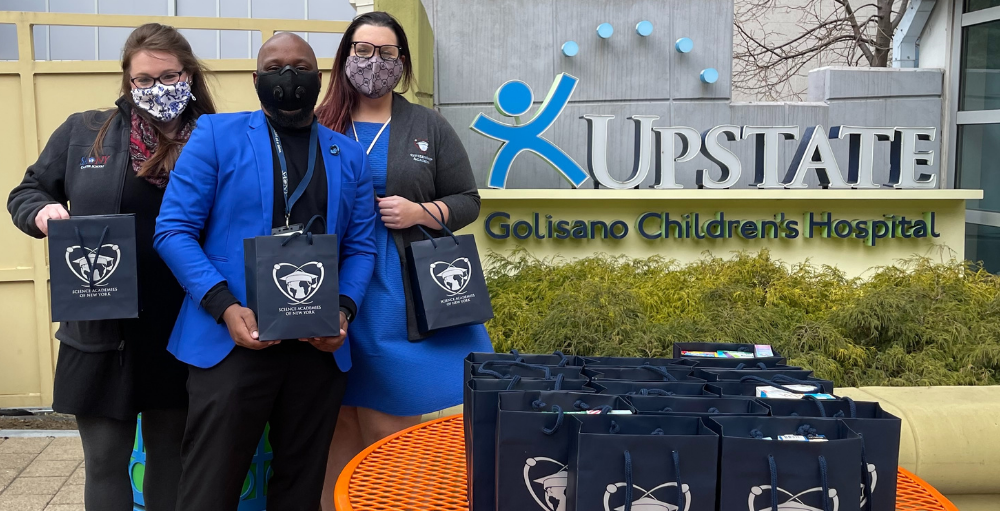 Syracuse Academy of Science and Citizenship elementary school made headlines on the local nightly news for their donation of 4,532 Band-Aids to Upstate Golisano Children’s Hospital.
