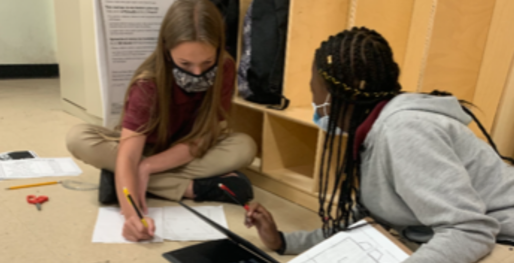 Syracuse Academy of Science and Citizenship elementary school 5th grade Atoms participate in a hands-on, minds-on STEM activity where they design their dream home.