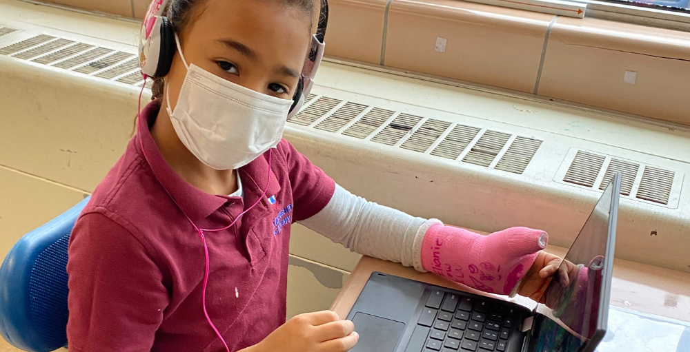As hybrid learning resumes at Syracuse Academy of Science and Citizenship school, the students practice their math skills with various activities that work on their addition, subtraction and division.