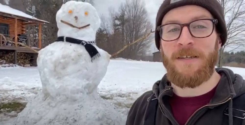 Syracuse Academy of Science and Citizenship teacher, Mr. Cognetti built a huge snowman for his students thanks to all their hard work.