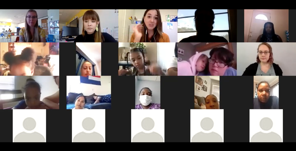 Two kindergarten orientations were held via Zoom for families to participate in.