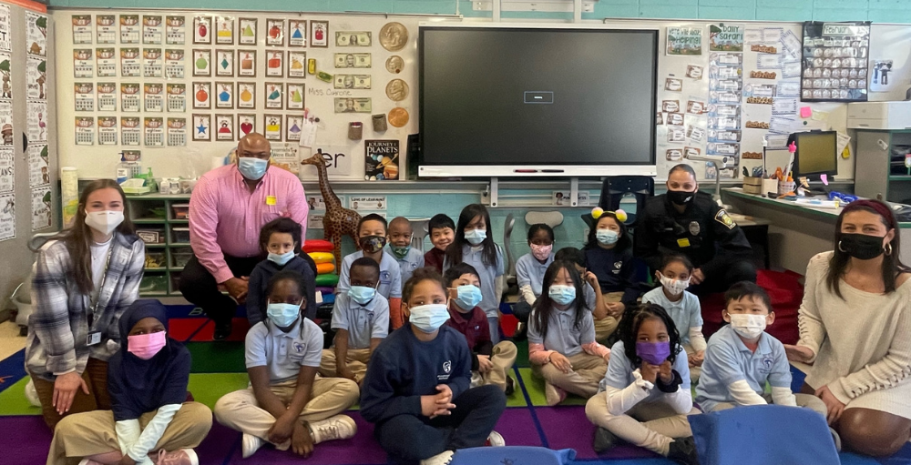 Syracuse Academy of Science and Citizenship elementary school welcomed Syracuse Police Officer Jackson as a guest speaker in their 28 Speakers in 28 Days series.
