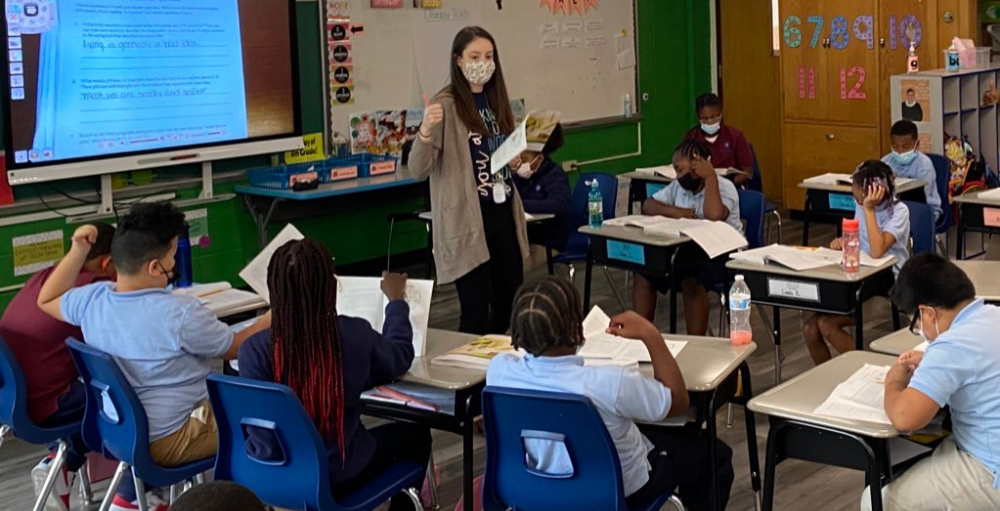 Students in Ms. Youker’s 4th grade class practice their reading fluency skills by enjoying independent reading time.