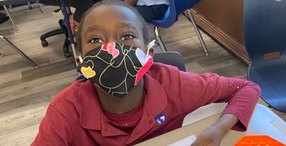 Syracuse Academy of Science and Citizenship elementary school practice their writing skills by completing in-class worksheets and other activities.