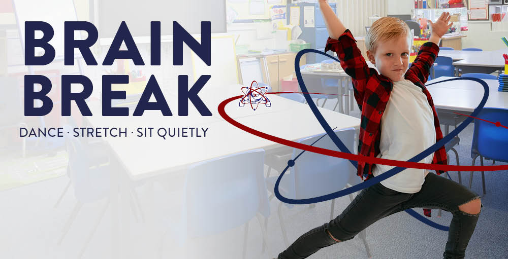 Syracuse Academy of Science and Citizenship elementary school Kindergarten Atoms dance and stretch during their mini Brain Break session after a morning of hard work.