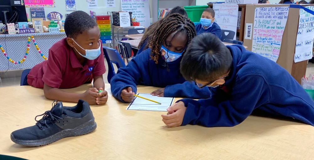 Syracuse Academy of Science and Citizenship 5th and 6th grade students walk a mile in another man’s shoes when learning about empathy and perspective. 