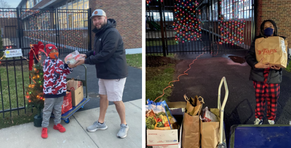 Syracuse Academy of Science and Citizenship elementary school students collected non-perishable food items for their Canned Food Drive benefiting the Food Bank of Central New York.
