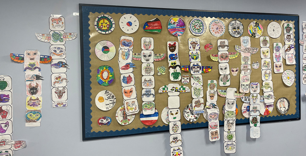 Citizenship & Science Academy of Syracuse 5th Graders Create Totems in Social Studies