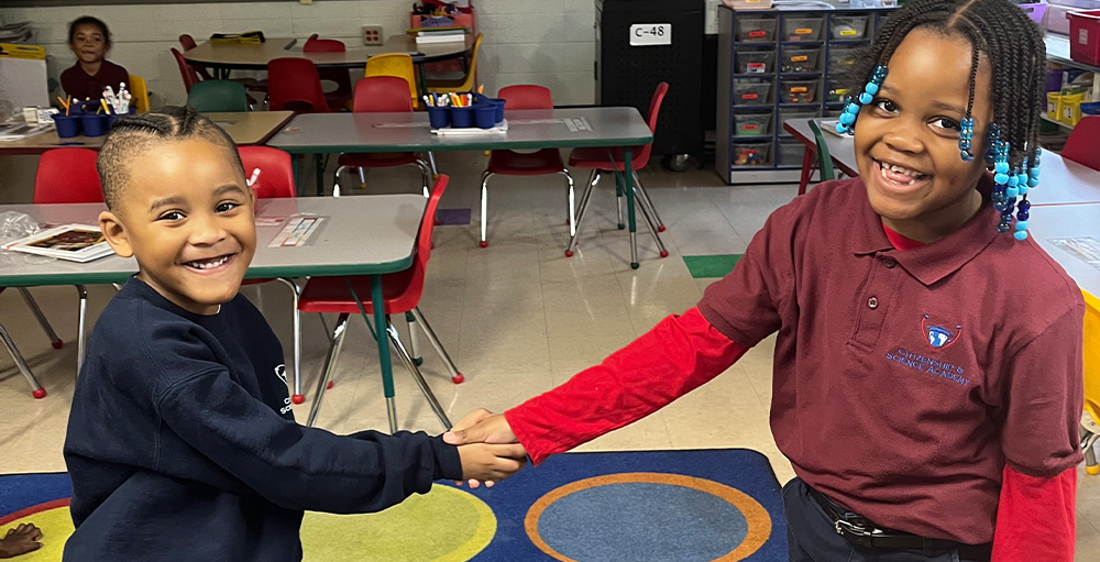 Citizenship & Science Academy of Syracuse 1st Graders Learn Positivity Project Lessons