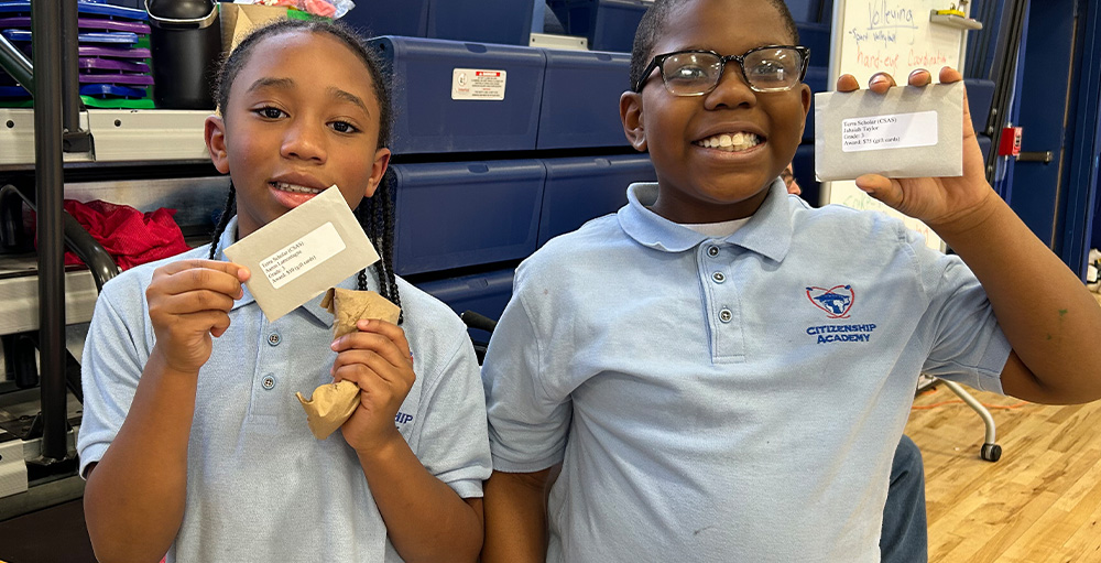 Citizenship & Science Academy of Syracuse Elementary Atoms Receive Terra Science Gift Cards for Scores on State Tests