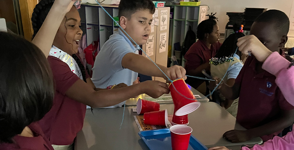 Citizenship & Science Academy of Syracuse Elementary 4th Graders Build Replicas for the Eiffel Tower
