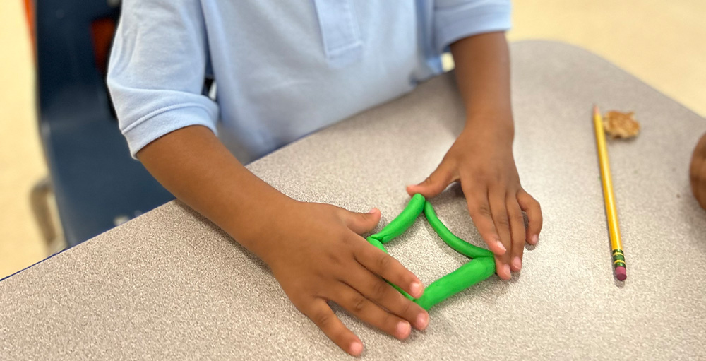 Citizenship & Science Academy of Syracuse Make Writing Strokes out of Play-Doh