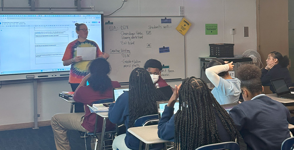 Onondaga Public Libraries Guest Speaker Empowers CSAS Middle School Students with Knowledge